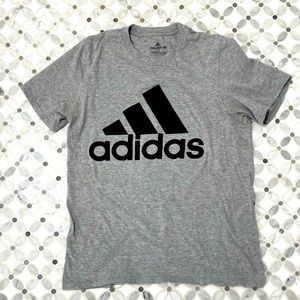 Men small ADDIAS amplifier gray tee.